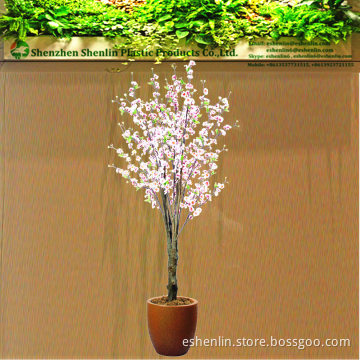 manufacturing fake flower plants and pot peach blossom trees for decoration at home